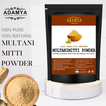 MULTANI MITTI POWDER FOR NATURAL CLEANSER, FIGHT ACNE AND PIMPLES, FACE GLOW-100% PURE, 100% NATURAL AND CHEMICAL FREE